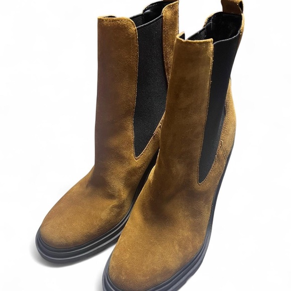 Marc Fisher Genuine Cognac Suede Platform boots! Size 8 - Picture 3 of 6